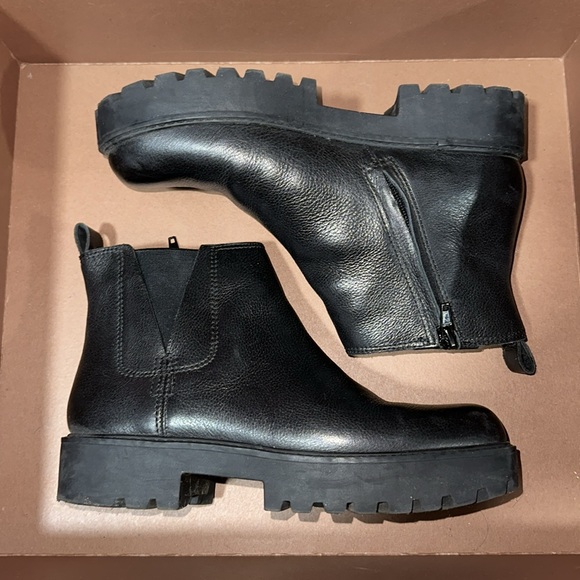 🔥🔥🔥Zodiac Black Leather Boots - Picture 2 of 8